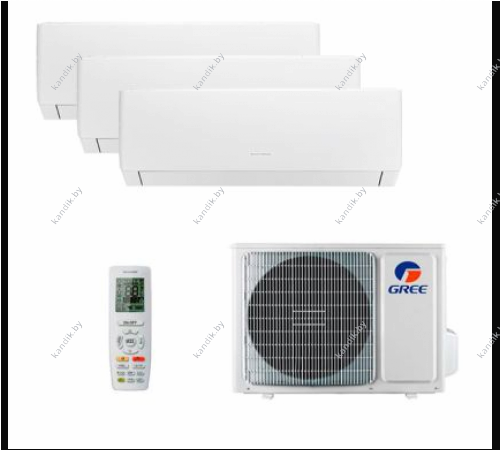 Мульти-сплит система GREE GWH09AGAXA-K6DNA4C/I X 3 / GWHD(24)NK6OO (LC)(LH)