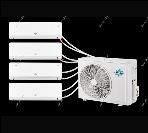 Мульти сплит система Kinghome KWHD(28)NK6OO /KWH09AWAXB-K6DNA3B/I (4 шт) На четыре комнаты.