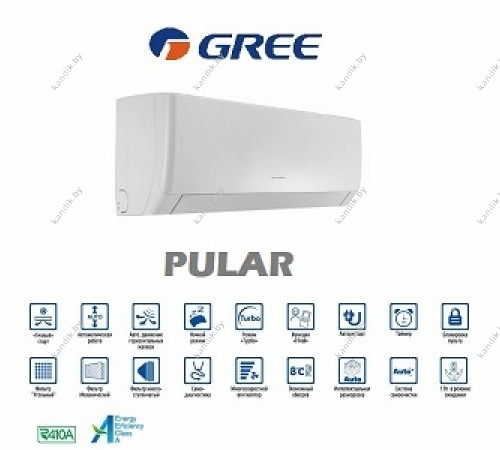 КОНДИЦИОНЕР GREE PULAR INVERTER R32 НОВИНКА 2021 GWH09AGA-K6DNA1A