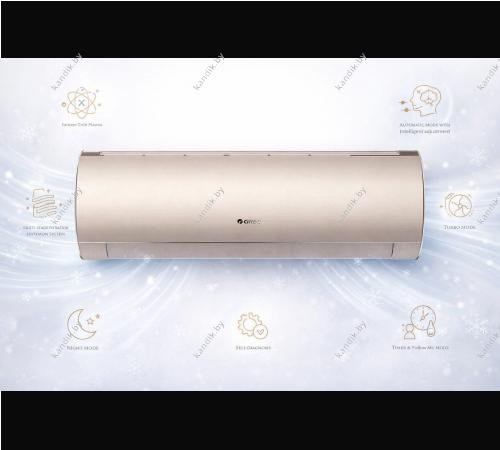 Кондиционер Gree Lyra Inverter R32 GWH24ACC-K6DNA1F (шампань)