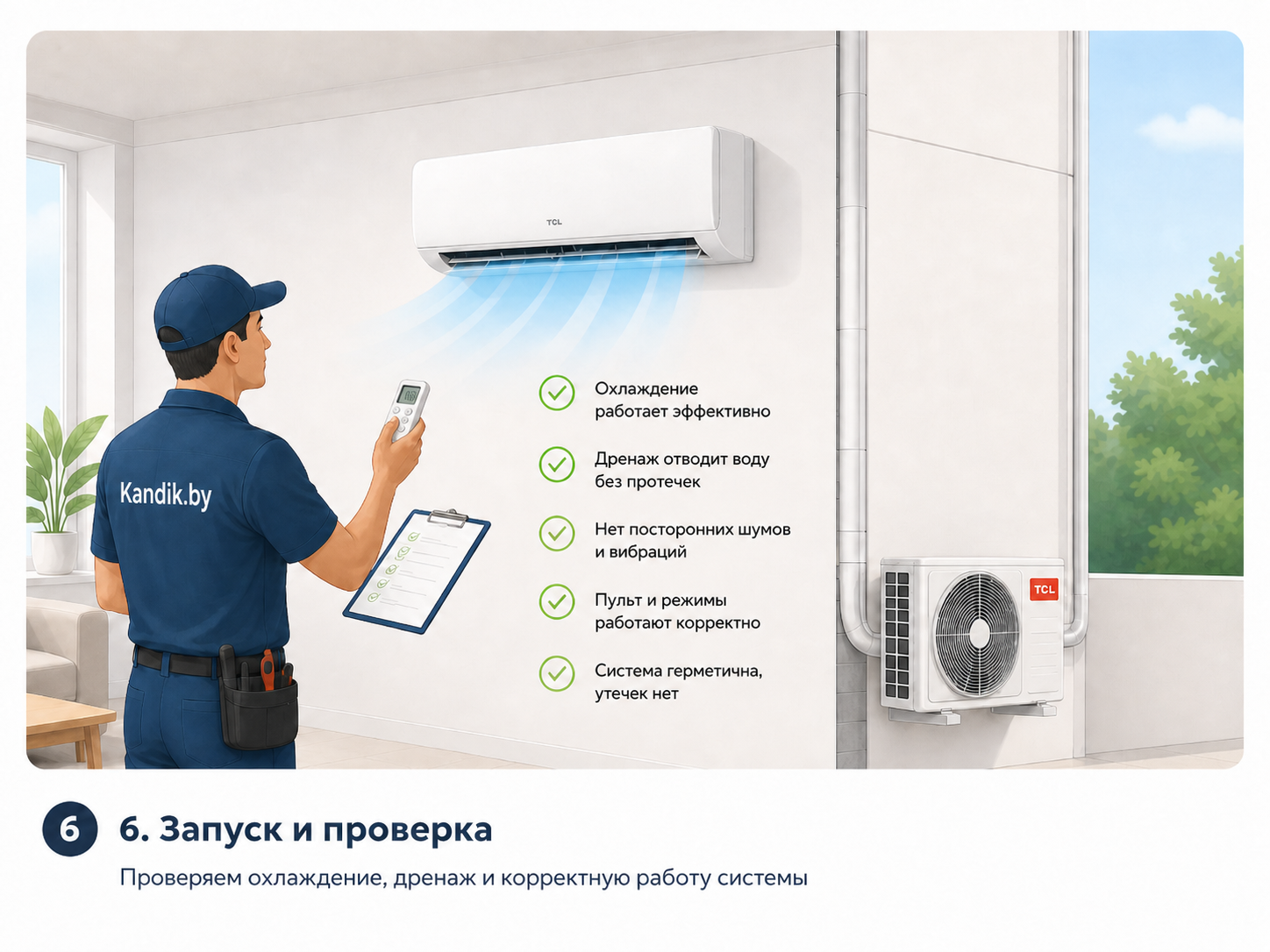 Запуск и проверка кондиционера